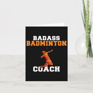 Bad Badminton Coach Card
