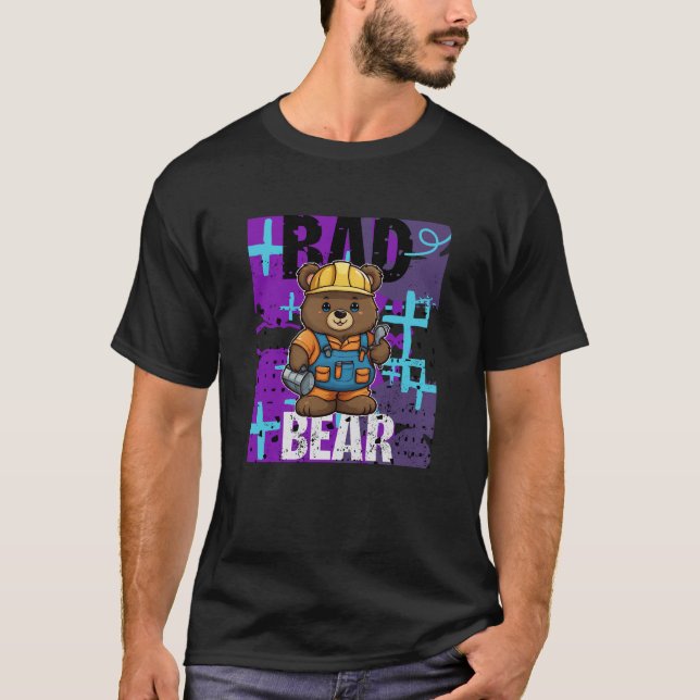 Bad Bear Construction Worker T-Shirt (Front)