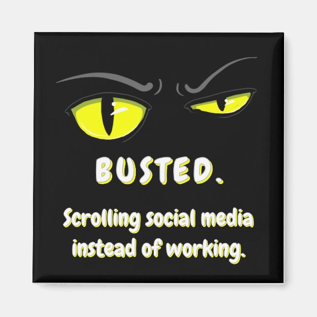 Bad Boogie Funny - Busted. sign Magnet (Front)