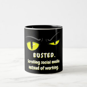 Bad Boogie Funny Mug - Busted. sign