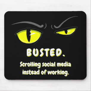 Bad Boogie Funny Mug - Busted. sign Mouse Pad