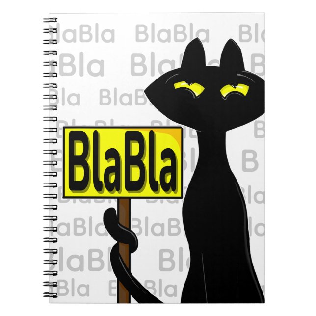 Bad Boogie Funny Notebook - BlaBla (Front)
