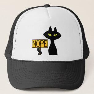 Bad Boogie -The Cat- "NOPE" funny Trucker Hats