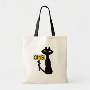 Bad Boogie -The Cat- "OMG" funny Tote Bags