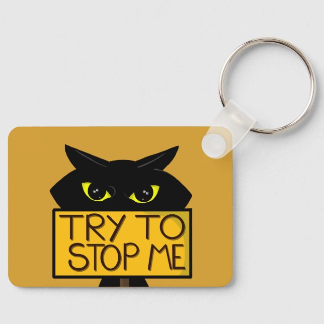 Bad Boogie -The Cat- "Try To" funny KeyChains (Front)