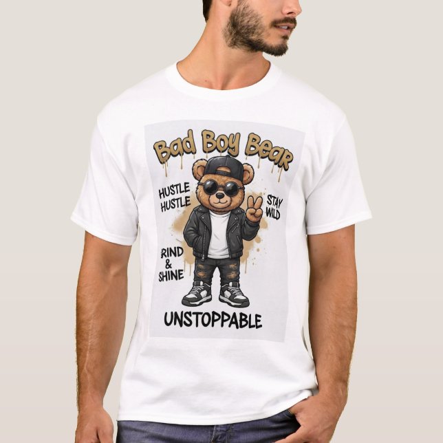 Bad Boy Bear Men T-Shirt (Front)