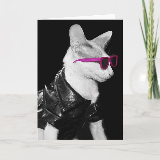 Bad Boy Cat in Shades Card (Front)