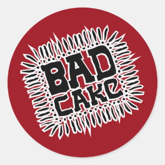 Bad Cake Logo Sticker - Red