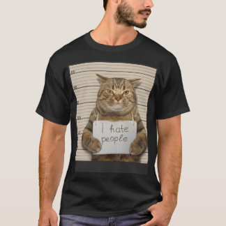 Bad Cat I Hate People T-Shirt