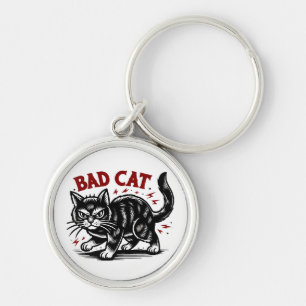 Bad Cat Key Ring