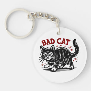 Bad Cat Key Ring