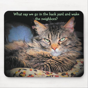 Bad Cat pick up lines #2 Mouse Pad