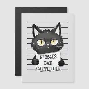 Bad Cattitude – Black Cat Mugshot