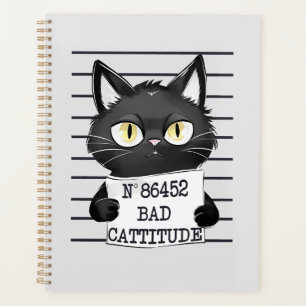 Bad Cattitude – Black Cat Mugshot Planner