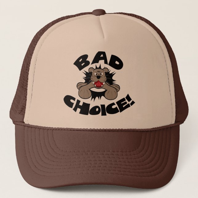 Bad Choice Bulldog Trucker Hat (Front)