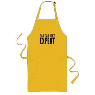 Bad Dad Joke Expert BOLD TYPOGRAPHY Long Apron