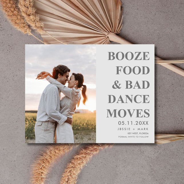 Bad Dance Moves Funny Wedding Save the Date Announcement Postcard (Bad Dance Moves Funny Wedding Save the Date Postcard)