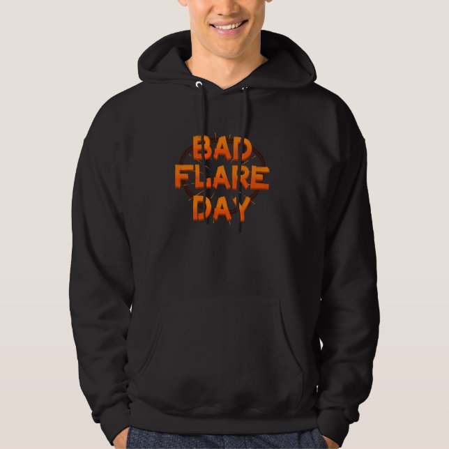 Bad Day Crps Complex Regional Pain Syndrome Orange Hoodie (Front)