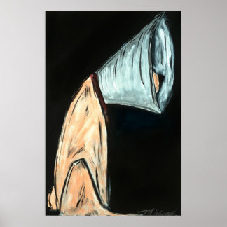 Bad Day, dog in cone poster