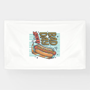 Bad Day Hot Dog Retro Vector Shirt Design_1 Banner