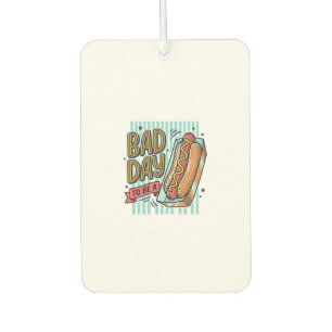 Bad Day Hot Dog Retro Vector Shirt Design_1 Car Air Freshener