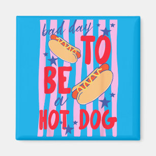 Bad Day To Be A Hot Dog Funny Grilling Bbq Magnet