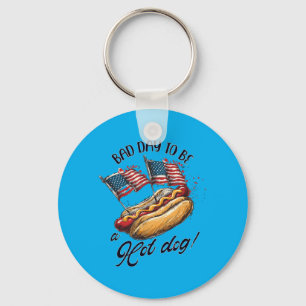 Bad Day To Be A Hot Dog In Aamerica Key Ring