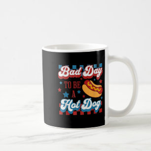 Bad Day To Be A Hot Dog Retro 4th Of July Coffee Mug