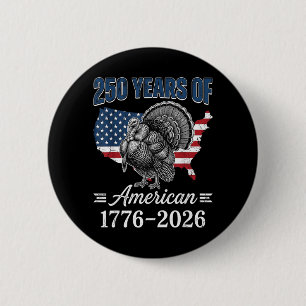 Bad Day to Be A Jake Wild Turkey 250 Years 6 Cm Round Badge