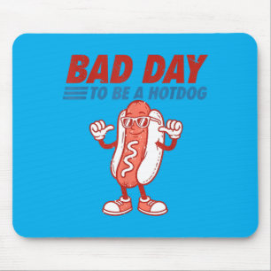 Bad Day To Be Retro Hot Dog Bbq Grilling Patriot Mouse Pad