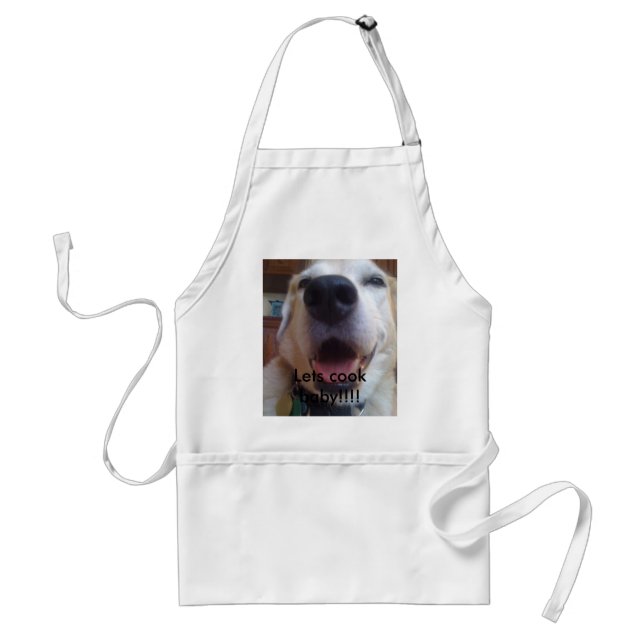 Bad Dog Carl--Let's cook baby!!!! Standard Apron (Front)