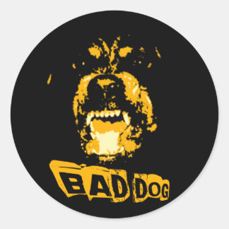Bad Dog Classic Round Sticker