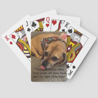 bad doggie-playing cards