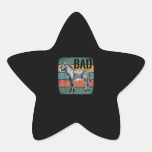 Bad Donkey Meme   Cute Donkey Lover Gifts Star Sticker