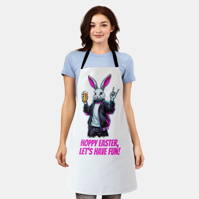 Bad Easter Bunny! Hoppy Easter, Let’s Have Fun! Apron (Worn)