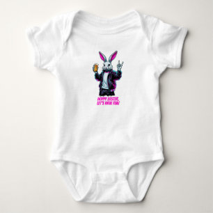 Bad Easter Bunny! Hoppy Easter, Let’s Have Fun! Baby Bodysuit