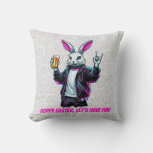Bad Easter Bunny! Hoppy Easter, Let’s Have Fun! Cushion