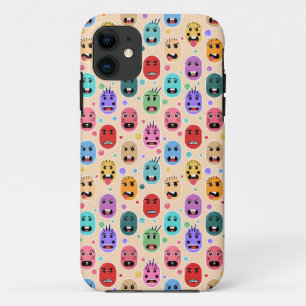 Bad Emotions Colourful Faces iPhone 11 Case