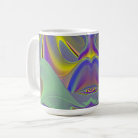Bad Face , Abstract 3D Rainbow Art