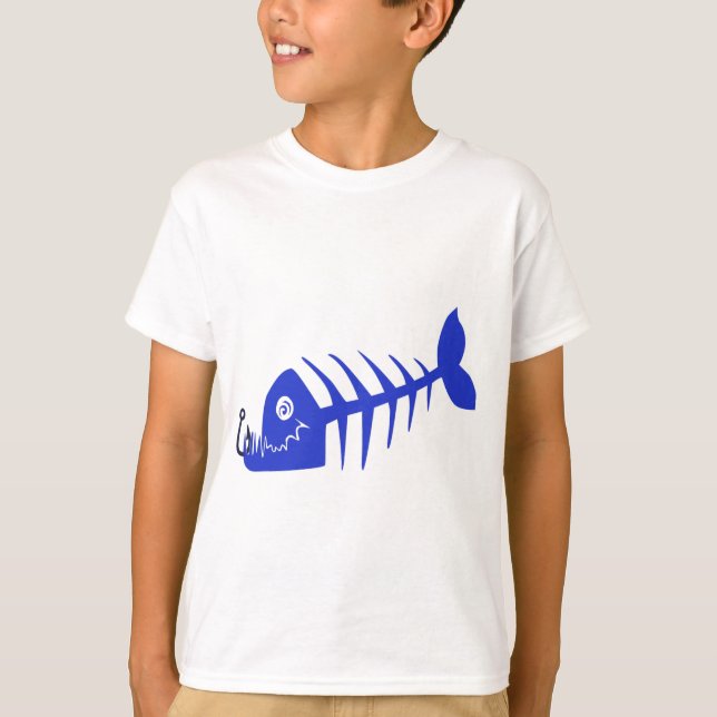 Bad Fish Blue Skull T-Shirt (Front)