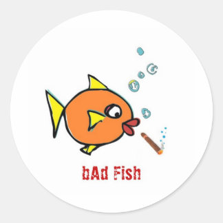 bAd Fish extras Classic Round Sticker