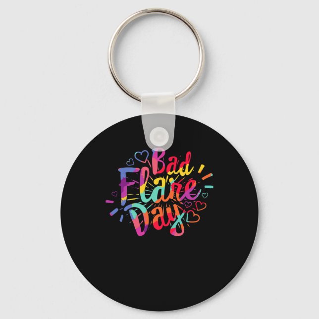 Bad Flare Day Complex Regional Pain Syndrome Aware Key Ring (Front)