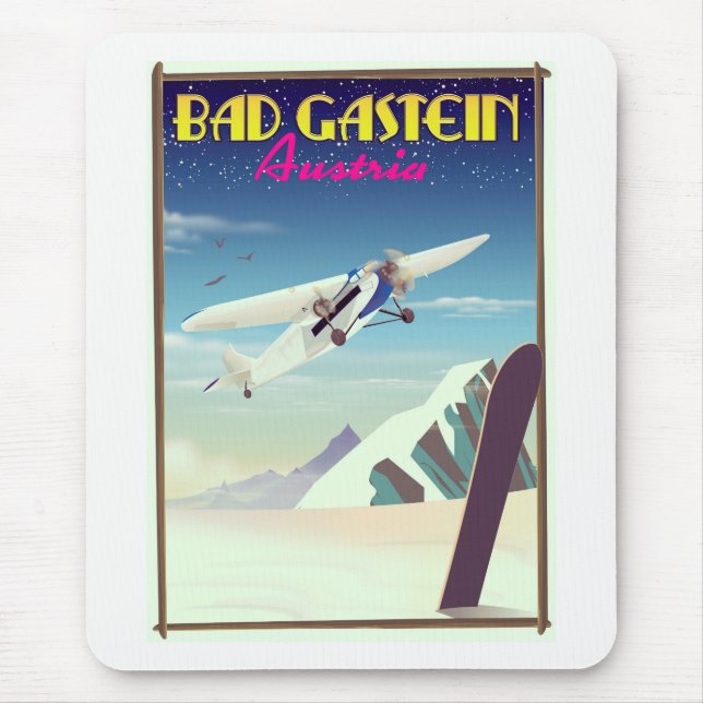 Bad Gastein Austria Snowboarding poster Mouse Pad (Front)