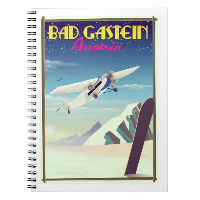 Bad Gastein Austria Snowboarding poster Notebook (Front)