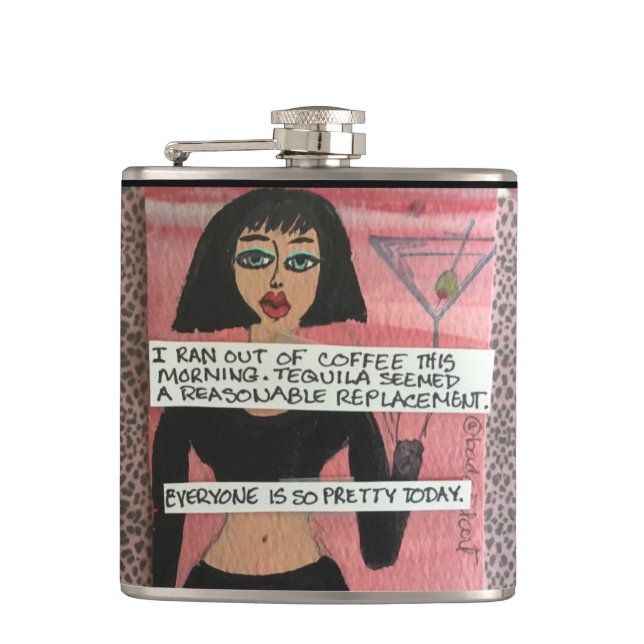 BAD GIRL FLASK-Tequila Hip Flask (Front)