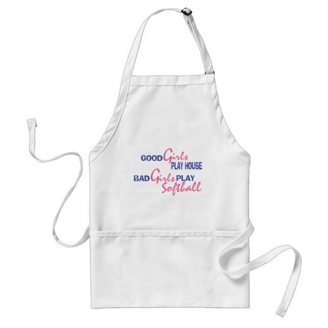Bad Girls Play Softball Standard Apron (Front)