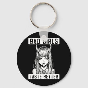 Bad Girls Taste Better Funny Humour Tattoos Women Key Ring