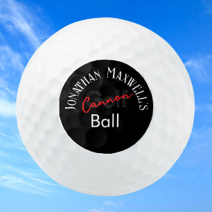 Bad Golfer Custom Names Bold Script Funny Humour Golf Balls