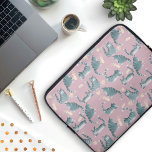 Bad Grey Tabby Cats Knocking Stuff Over Pattern Laptop Sleeve<br><div class="desc">This hand drawn pattern is a compilation of funny cute grey tabby cats knocking various things over - coffee mugs,  succulents,  TV remotes and vases of flowers. A funny pattern for those who love their cats,  even though they are jerks and knock stuff over.</div>