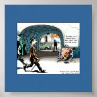 "Bad Guitarist" Funny Cartoon Collectable Poster
